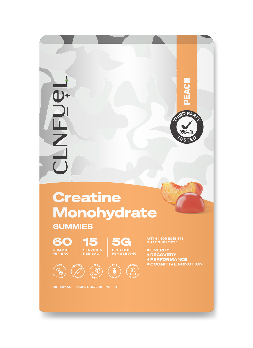 Peach Creatine Gummies | 15 Serves