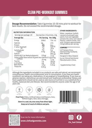 Boost Gummies | Smooth, Clean Pre-Workout Energy | CLNFuel